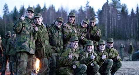 gender neutral norwegian army welcomes its first female recruits