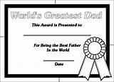 Coloring Dad Pages Certificate Greatest Father Certificates Cards Dads Worlds Comment Leave sketch template