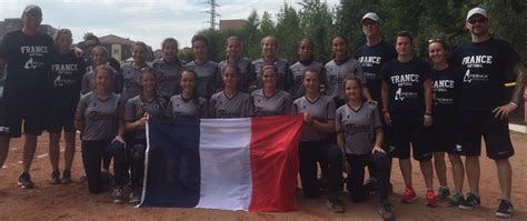 l equipe de france u16 8ème de l euro softball 2017 fédération française de baseball et softball