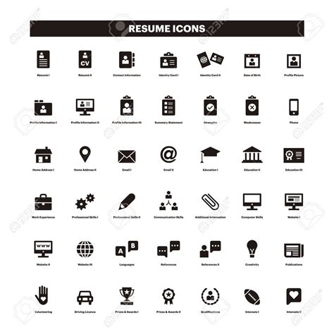 resume icon vector   icons library