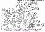 Embroidery Crinoline Patterns Lady Pattern Hand Belle Colonial Coloring sketch template