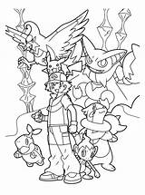 Coloriages Kleurplaten Diamant Perle Pokémon Kleurplaat Gx Gifsanimes Animaatjes Classique sketch template