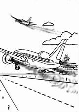 Airplane Coloring sketch template