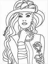 Coloring Pages Adults Adult Book Blank Girl People Colouring Books Color Sheets Girls Women Fashion Beautiful Print Choose Board Drawing sketch template