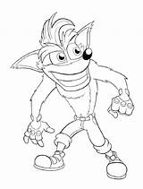 Crash Bandicoot Coloring Pages Kids Template Educative Printable sketch template