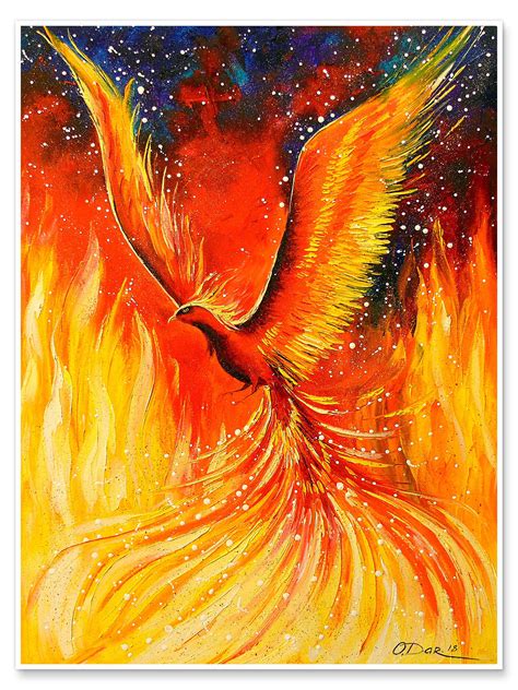 Phoenix Print By Olha Darchuk Posterlounge
