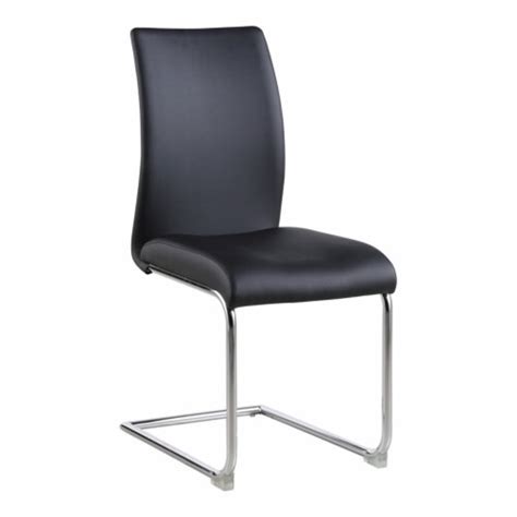 Milan Jean 36 8 Cantilever Side Chairs In Black Chrome Set Of 4 1