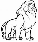 Lion Coloring Kids Pages Print Children Animals sketch template