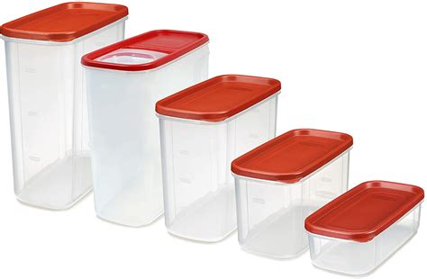 rubbermaid modular premium food storage containers  lids  piece