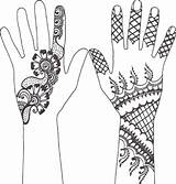 Henna Mehndi Hand Designs Drawing Hands Drawings Template Tattoo Printable Simple Patterns Templates Pattern Getdrawings Op Mehandi Book Blank Beginner sketch template
