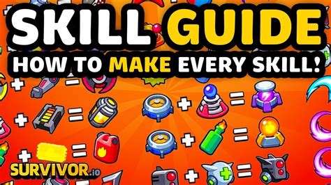 survivorio skill guide tips   evolve  skill weapon  survivorio youtube