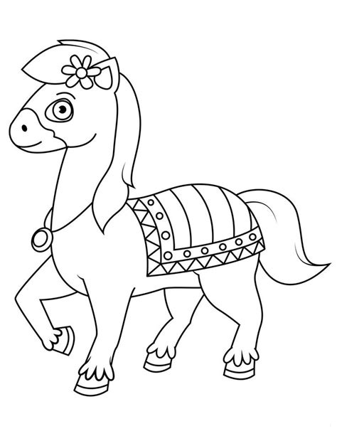 cute horse coloring page