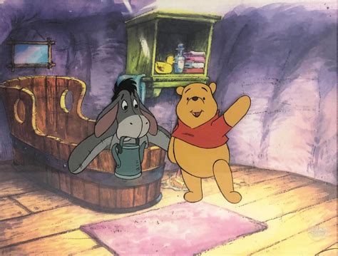 adventures  winnie  pooh production cel  drawing id