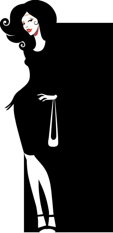 silhouette of an elegant woman free vector cdr download