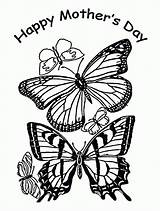 Coloring Printable Mothers Pages Happy Butterflies Print Mother Card Cards Sheets Kids Sheet Colouring Mom Aunt Book Ecoloringpage Grandma Choose sketch template