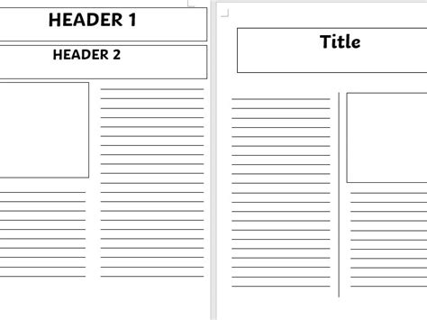 newspaper article template teaching resources