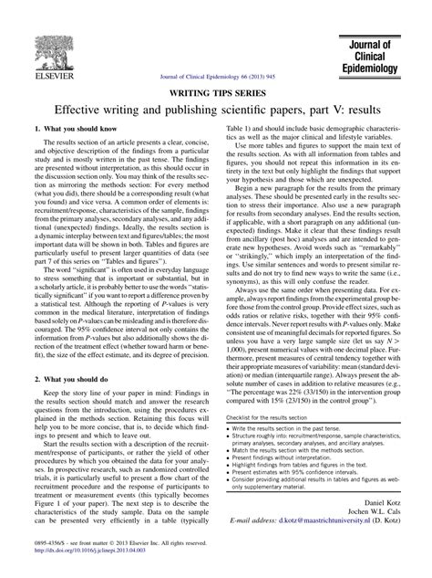 scientific paper results section  floss papers