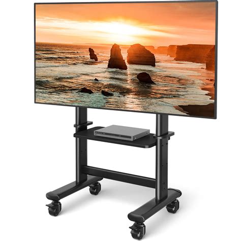 buy mobile tv cart rolling tv stand  wheels     lcd led
