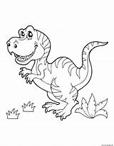 Coloring Megalosaurus Cartoon Ferns Pages Dinosaur Printable sketch template