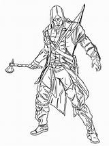 Creed Assassin Coloring Pages Drawing sketch template