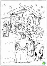 Nativity Coloring Dinokids Close sketch template