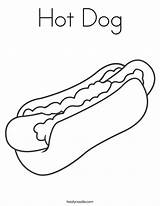 Coloring Dog Hot Pages Hotdog Food Dogs Fast Worksheet Book Burger Fries Eat Hamburger Good Drawing Print Loved Printable Color sketch template