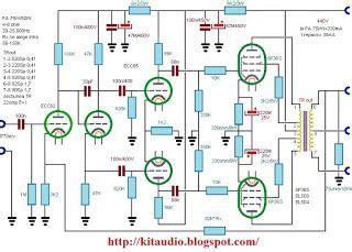 wiring schematic diagram tube  fi amplifier  preamplifier ecc ecc  ps