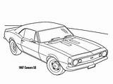 Camaro Coloring Pages 1967 Cars Ss Drawing Chevy 1969 69 Chevrolet Nova Outline Chevelle Color Sketch Print Drawings Printable Getdrawings sketch template