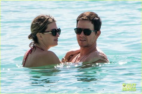 mark wahlberg and wife rhea durham show off their hot bods in barbados