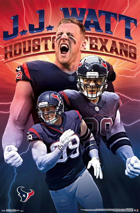 Nfl Houston Texans J J Watt Poster Canvas Print