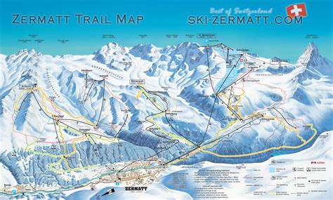 zermatt switzerland ski map piste map trail map