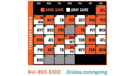 baltimore orioles release  spring training schedule