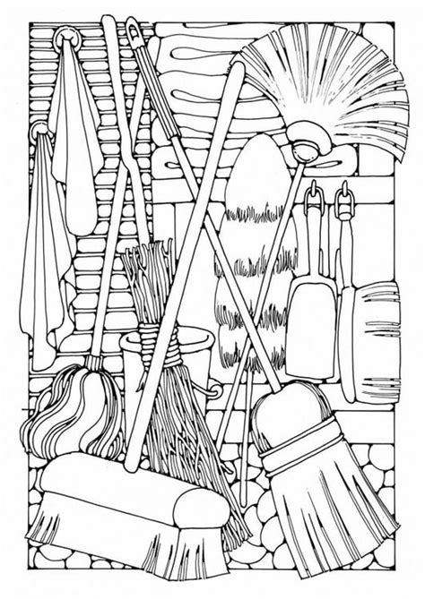 coloring page domestic items  printable coloring pages img