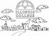 Coloring Pages College Illinois Campus sketch template