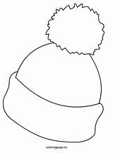 Winter Hat Clipart Coloring Template Snowman Hats Diy sketch template