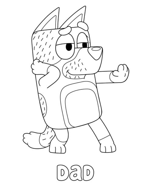 bluey coloring pages dad