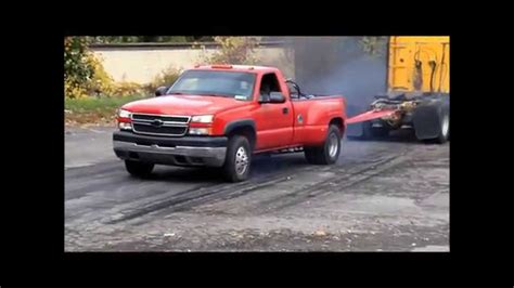 semi vs dually tug o war daisy dukes truck show youtube