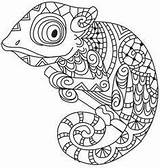 Chameleon Coloring Mandala Pages Embroidery Mandalas Google Animal Para Ausmalen Paper Reptile Color Karma Chameleons Drawing Book Ausmalbilder Colorear Camaleon sketch template