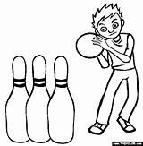 Bowling Coloring Pages Sports Color Online Kids Printable Ball Thecolor Colouring Party Bowl Player Game Pins Children Funny Boys Getcolorings sketch template