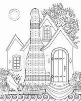 Colouring House sketch template