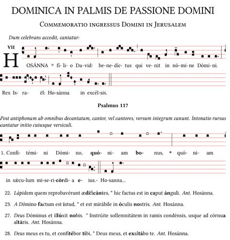hosanna filio david antiphona gregorianumorg