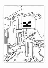 Coloring Minecraft Pages Kids sketch template