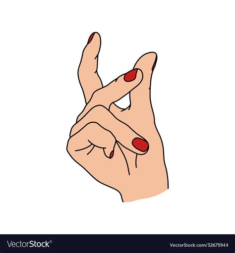 finger snapping doodle icon color royalty free vector image