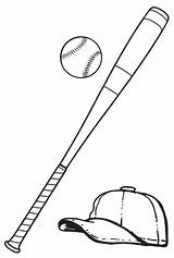 Baseball Bat Clipart Drawing Clip Ball Line Draw Outline Cliparts Coloring Drawings Field Easy Softball Pages Logo Printable Collection Vintage sketch template