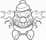 Scary Coloring Pages Cartoon Printable Kids Monster sketch template