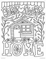 Coloring Pages Sweet Printable House Cute Kids Adults Saying Quotes Color Inspirational Sayings sketch template