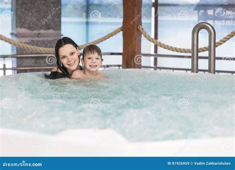 Mom And Son Relax In The Tub Stock Image Image Of Lifestyle