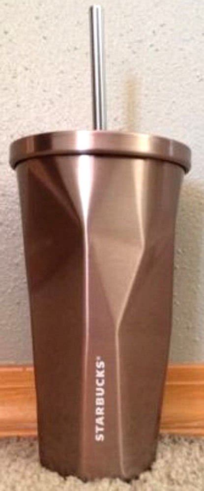 Starbucks Stainless Steel Cold Cup And Straw Rose Gold 16 Fl Oz