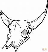 Coloring Pages West Wild Skull Bone sketch template