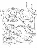 Bedroom Coloring Pages Furniture Getcolorings Color Getdrawings sketch template